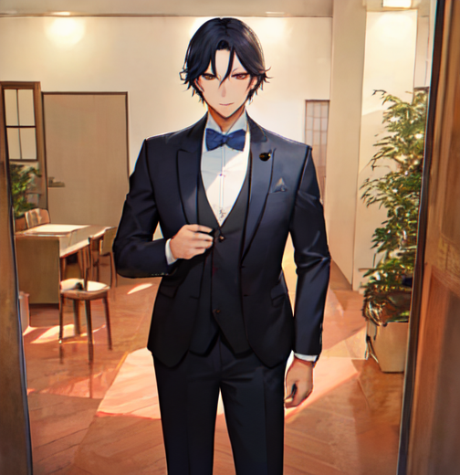 キリッとした顔のビジネスマンな男性