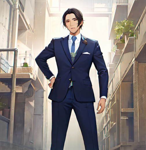 スラッとしたスーツのカッコイイ男