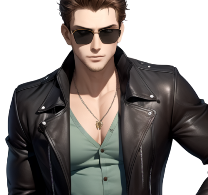 サングラスをかけたワイルドなイケメン