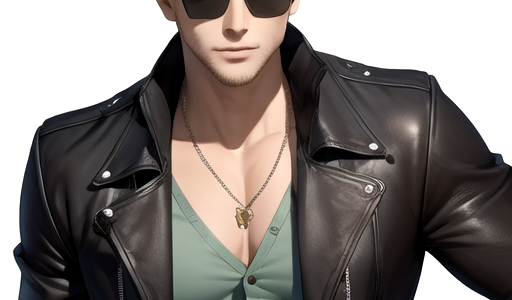 サングラスをかけたワイルドなイケメン