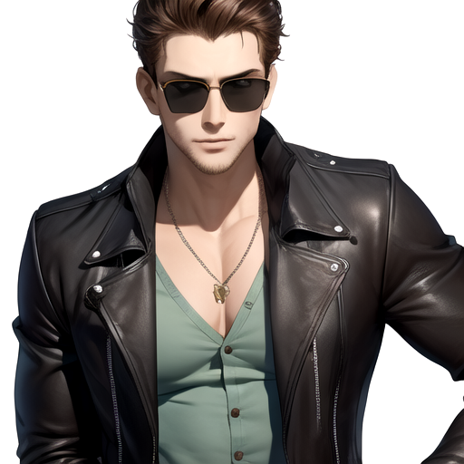 サングラスをかけたワイルドなイケメン