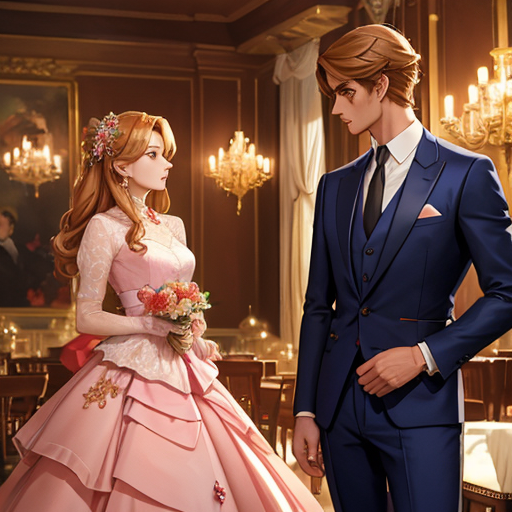 ドレスの女性を出迎えているイケメンホスト