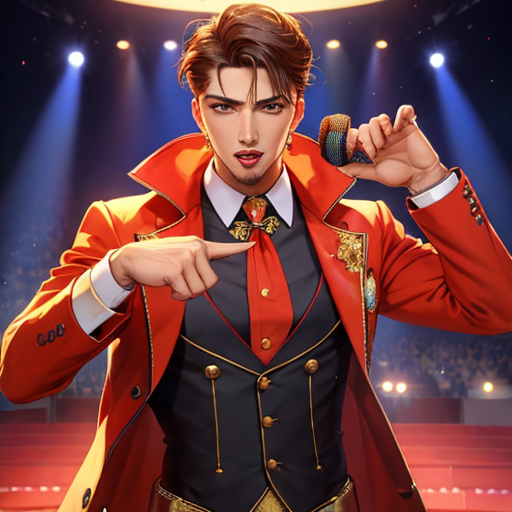 目力のすごいラッパーイケメン