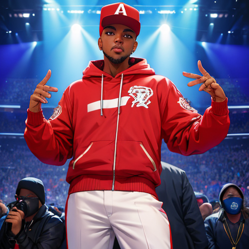 すごくラップがうまそうな男性のイラスト