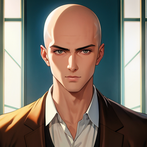 イケメン坊主男子の女性向け2次元画像