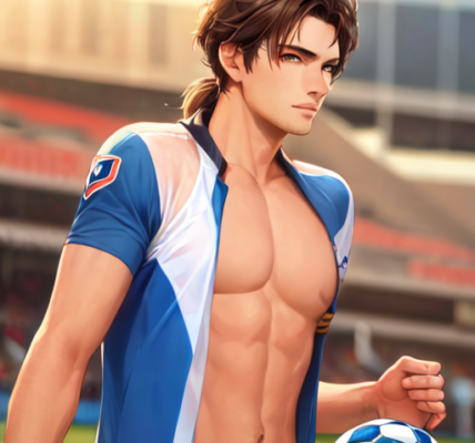 イケメンサッカー選手の絵
