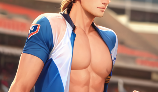 イケメンサッカー選手の絵