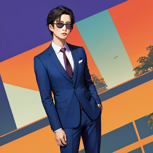 サングラスしているけど顔立ちは整っている