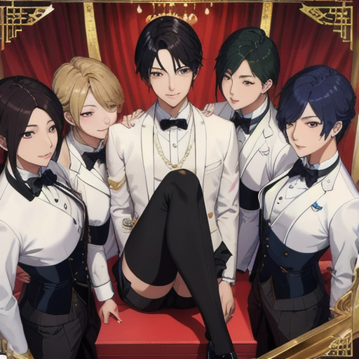 女性のようにきれいな顔をしたイケメン達が出迎えてくれているホストクラブ